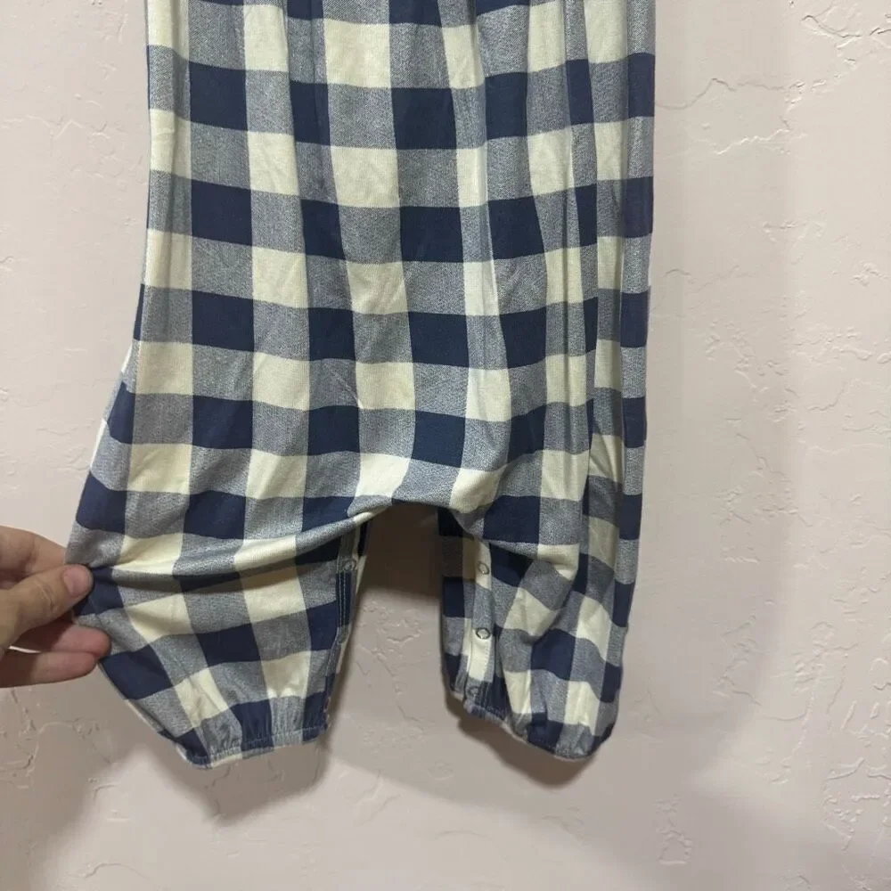 New Kate Quinn Blue Gingham Jumpsuit 18-24m